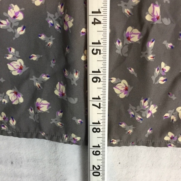 American Eagle Floral Mini Dress Small Grey Raw Edges - Picture 12 of 13